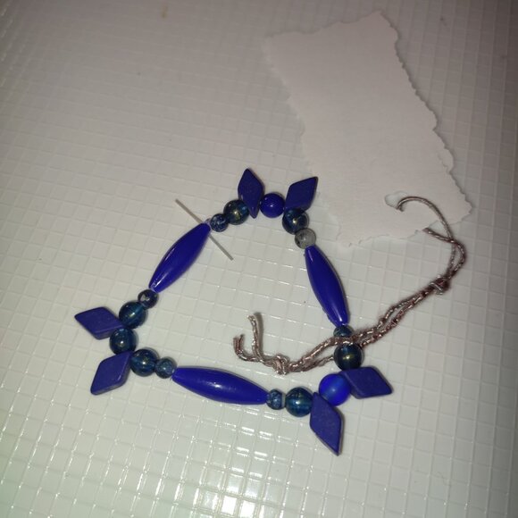 Small Bracelet Elastic Beads and Natural Rocks Semiprecious Stones handmade - Picture 3 of 3